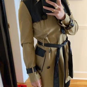 Rebecca Minkoff Trench with leather detail